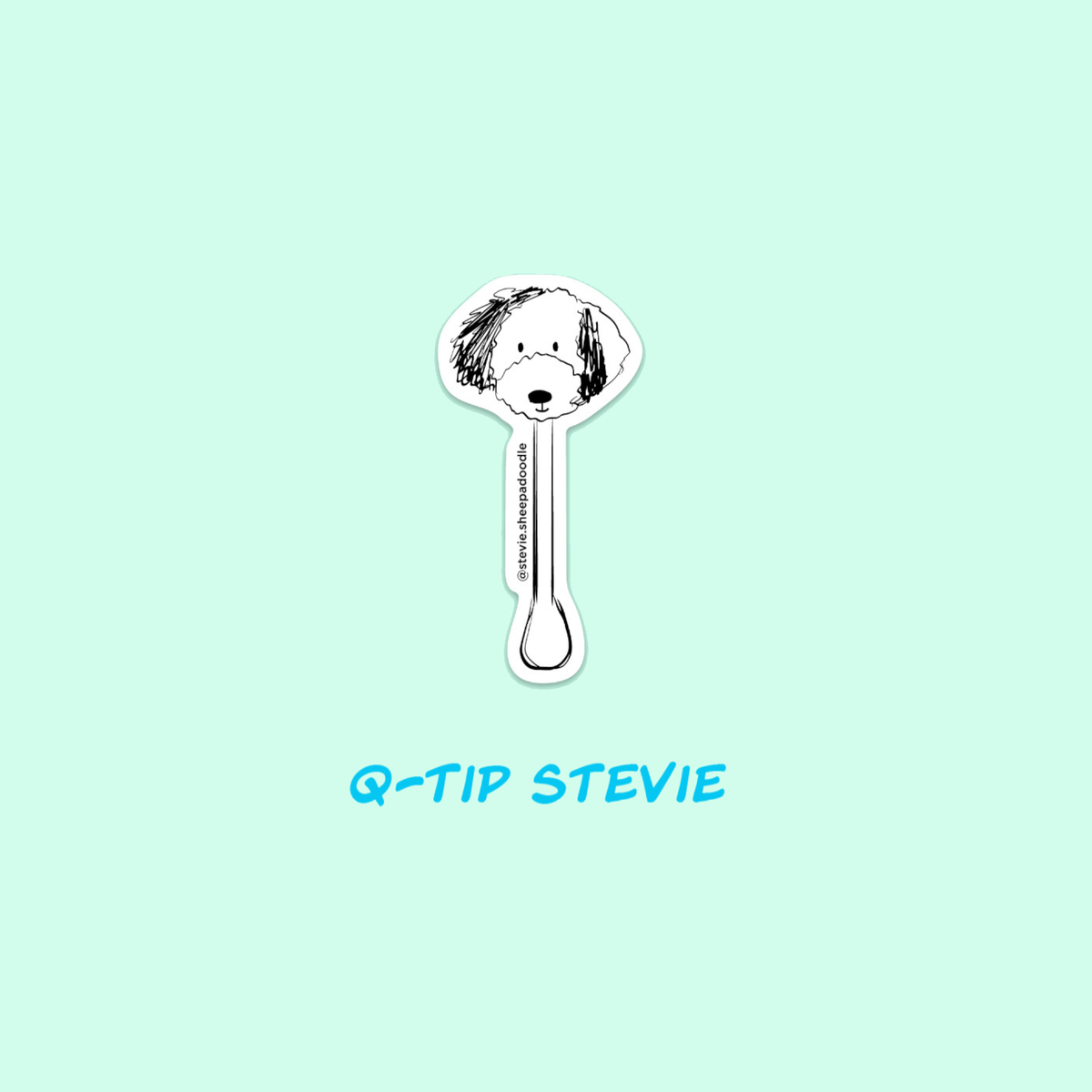 Q-Tip Stevie Sticker