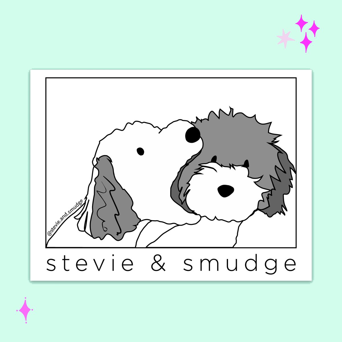 Stevie & Smudge Signature Sticker