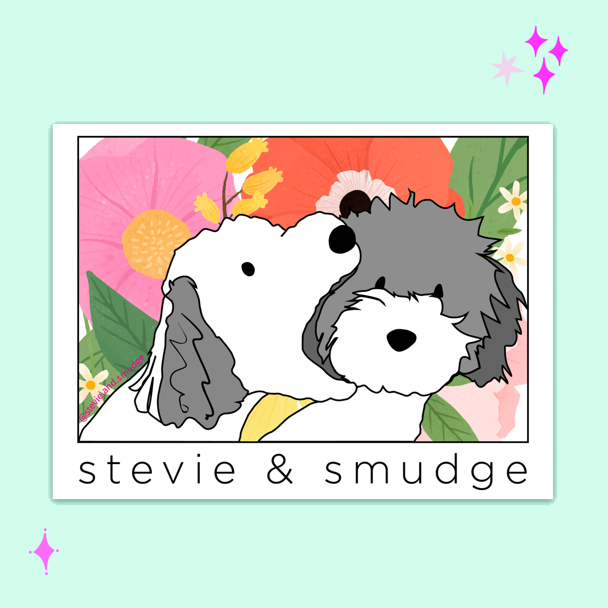 Stevie & Smudge Signature Sticker