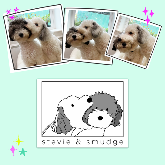 Stevie & Smudge Signature Sticker